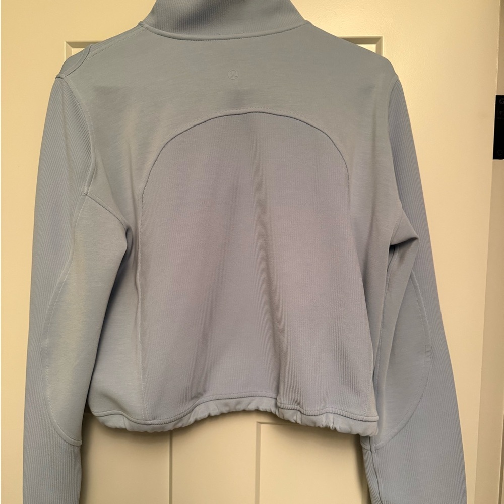 Women's Light Blue Quarter-Zip Top - Picture 2 of 2